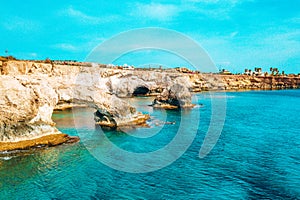 Beautiful Cyprus, Konnos Bay in Cape Greko natural park, photo