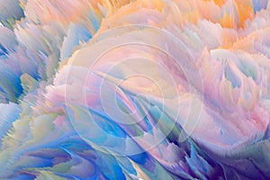 colorful micro feather Abstract in layer