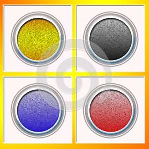 Beautiful 3d round shape glossy button set-11