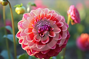 Beautiful dahlia flower in the garden,  Close up