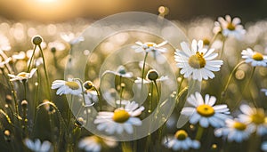 Beautiful daisy flowers under the daylight