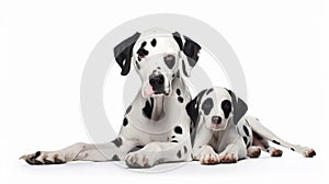 Beautiful Dalmatian Dog with Baby_AI