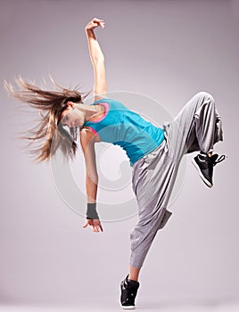 Beautiful dance pose of a young woman