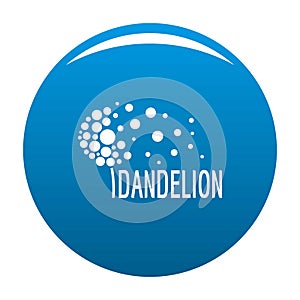 Beautiful dandelion logo icon vector blue