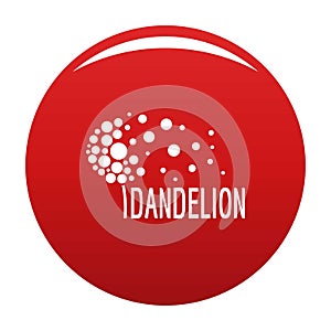 Beautiful dandelion logo icon vector red