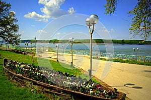 Beautiful Danube river shore view