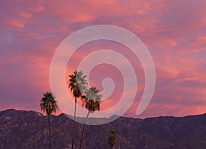 Beautiful Dawn Sky San Gabriel Mountains