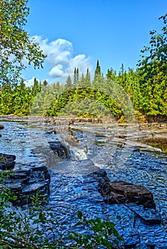 Beautiful day at the Current river - Trowbridge Falls, Thunder Bay, ON, Canada