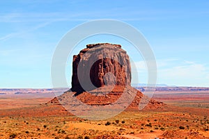 Beautiful day in Monument Valley on the border between Arizona and Utah in United States - Merrick Butte