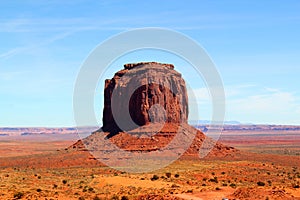 Beautiful day in Monument Valley on the border between Arizona and Utah in United States - Merrick Butte photo