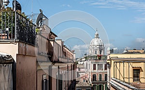 Beautiful day in rome roofs blue sky sightgseeing tourism photo