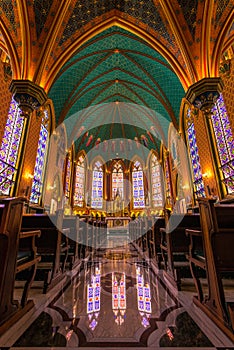 Beautiful Decorated Catholic Church Interior