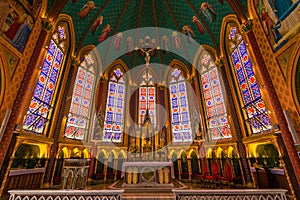 Beautiful Decorated Catholic Church Interior