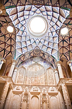 Beautiful decorated Dome of Khan-e Borujerdi photo