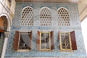 Beautiful decoration on the Topkapi Palace, Istanbul, Turkey.