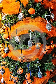 Beautiful decoration and ware for Halloween. A modern international holiday dating back to the traditions of the ancient Celts of