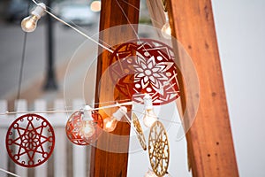 Beautiful decorative outdoor with Christmas ornamentation