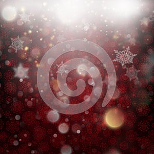 Beautiful deep red winter background. EPS 10 vector