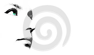 Deer ornament on a white background