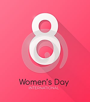 Beautiful delicate card March 8. International women's day.