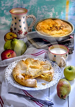 Beautiful and delicious apple pie