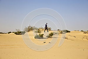 Beautiful Desert landscape view in Dammam Saudi Arabia. 20-June-2023