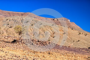 Beautiful desert mountain landscape of Anti-Atlas, Lesser Atlas or Little Atlas mountains, Morocco