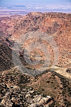 Beautiful desert mountains landscape. Wadi Dana, Jordan