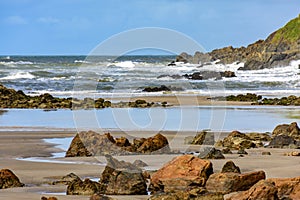 Beautiful deserted and rocky beach