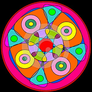 beautiful design colorful mandala spiritual circle