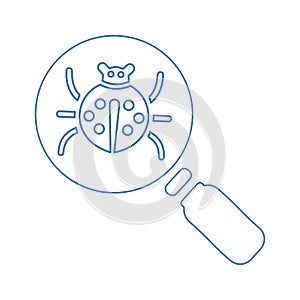 Bug, virus, scan, search icon