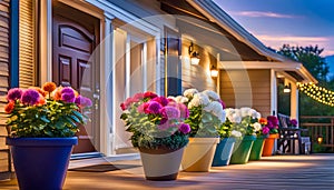 Beautiful design of the porch of the house, exterior decor of the house,