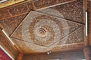 Beautiful detail of Kyaik Hmaw Wun Ye Lai Pagoda, Thanlyin, Myanmar