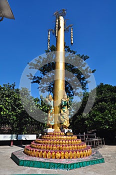 Beautiful detail of the temple of Kyaik Pun Pagoda