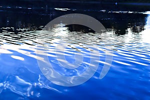 Beautiful and detailed water surface texture with reflections waves and ripples