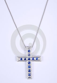 Beautiful diamond cross necklace