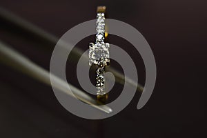 Beautiful diamond ring And impeccable, is the perfect diamond for jewelry and wedding