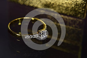 Beautiful diamond ring And impeccable, is the perfect diamond for jewelry and wedding