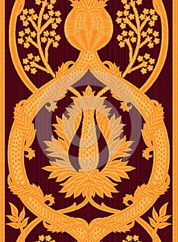 A beautiful digital cross stitched drsign using for textile