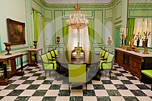 Beautiful dining room with luxurious old furniture