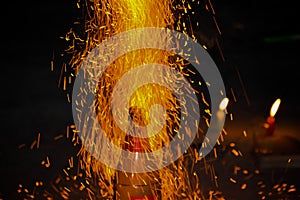 Beautiful Diwali Glowing Firecracker, fire cracker explosion