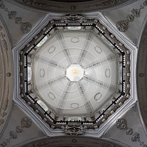 The beautiful dome of the Jesuit church Innsbruck austria