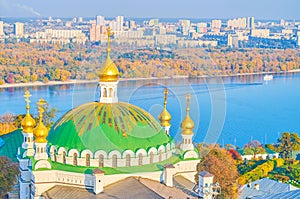 The beautiful Dome of the Refectory Church, Kiev, Ukraine