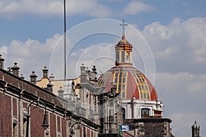 The beautiful dome of the  Templo de Santa Ines photo
