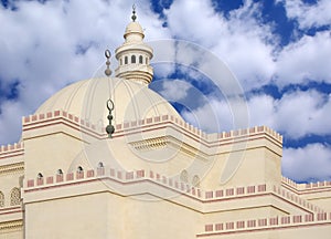 Beautiful domes and minaret of Al Fateh Mosque Bah