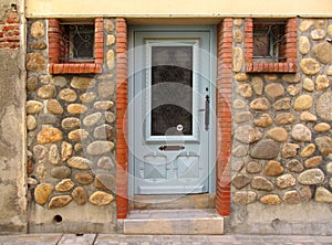 Door and windows in Elne. France. photo