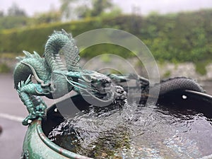 Beautiful Dragon Fountain in Japan