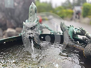 Beautiful Dragon Fountain in Japan