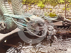 Beautiful Dragon Fountain in Japan