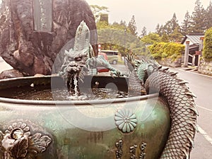 Beautiful Dragon Fountain in Japan